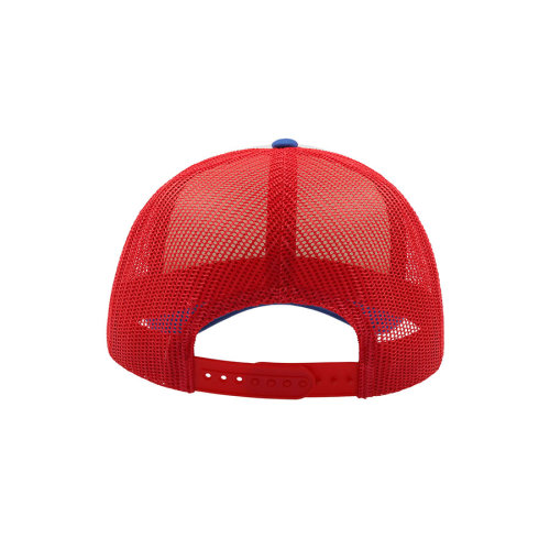 Бейсболка RAPPER, 5 клиньев, пластиковая застежка (красный, белый)