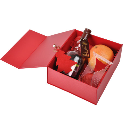 Упаковка подарочная, коробка складная (красный)
