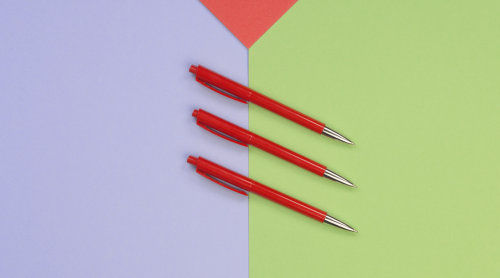 Ручка шариковая ZENO M, красный, красный