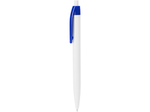 Ручка пластиковая шариковая HINDRES, белый/королевский синий