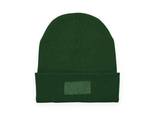 Вязаная шапка BULNES из двухслойного акрила, темно-зеленый