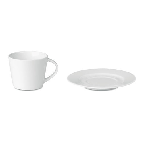 Капучино чашка и блюдце (белый)