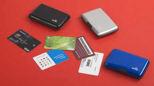 Футляр "Trust" для банковских карт и визиток с RFID - защитой, серебристый