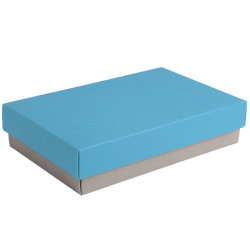 Коробка подарочная CRAFT BOX (серый, голубой)