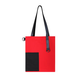 Шоппер Superbag Color, красный с чёрным