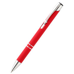 Ручка металлическая Molly софт-тач, красная