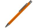Ручка шариковая UMA STRAIGHT GUM soft-touch, с зеркальной гравировкой, оранжевый