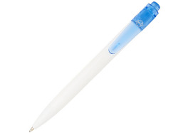 Шариковая ручка Thalaasa из океанического пластика, синий прозрачный/белый