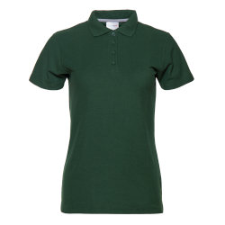 Рубашка поло женская STAN хлопок/полиэстер 185, 04WL, тёмно-зелёный