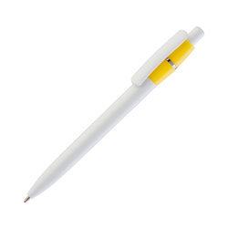 Ручка шариковая "Victoria", белый с желтым