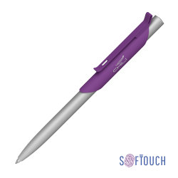 Ручка шариковая "Skil", покрытие soft touch, фиолетовый с серебристым