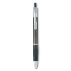 Ручка шариковая с резиновым обх (прозрачно-серый)