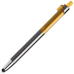 Ручка шариковая со стилусом PIANO TOUCH (графит, желтый)